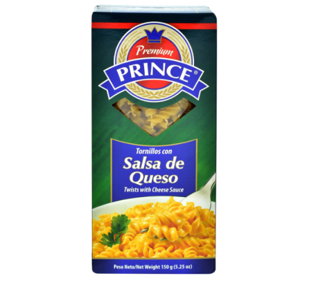 Pasta Tornillos Con Salsa Queso Prince 150g