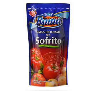 Salsa de Tomate tipo Sofrito, Marca Roma, Doy Pack 106g