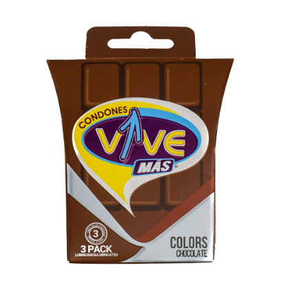 Preservativos Vive  Color Chocolate   3 pack