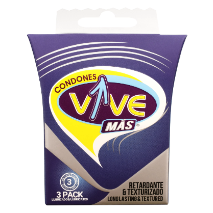 Preservativos Vive  Retardante Texturizado  3 pack