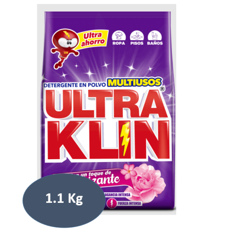 Detergente en Polvo Ultraklin Suavizante, 1.1kg