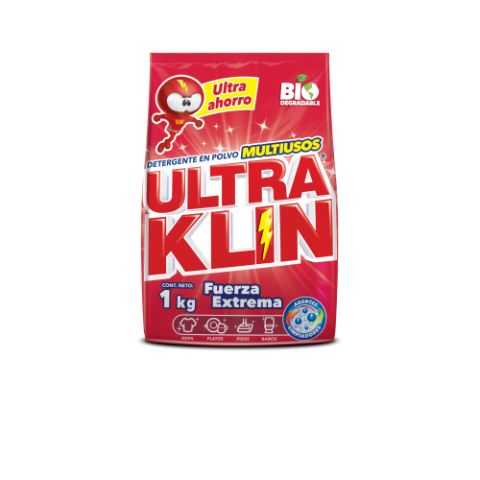 Detergente en Polvo Ultraklin Fuerza Extrema, 1.1kg