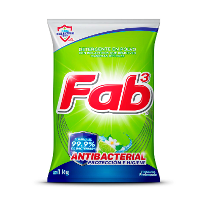 Detergente Fab3 Antibacterial Limón 1000g