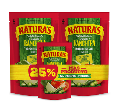 Salsita Naturas Ranchera 2 pack + 1Precio Esp 