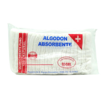 Algodon absorbente Marca Malick 50g