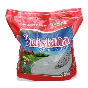 Arroz Marca Luisiana 95%, Saca 8 kg