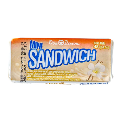 Helado Mini Sandwich Crema Dos Pinos 48g