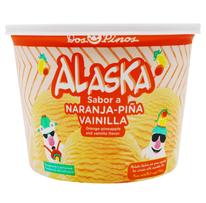 Helado Alaska Naranja Piña Vainilla 1/2 Galon