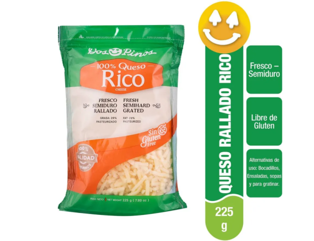 Queso Rico Dos Pinos rallado 235gr