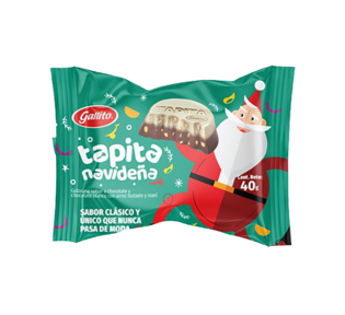 Chocolate Tapita Navideña Gallito 40g