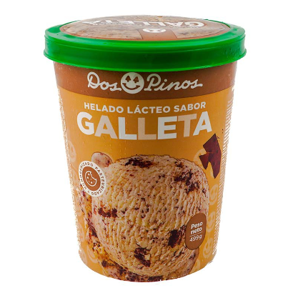 Helado Dos Pinos, Galleta 499 gr