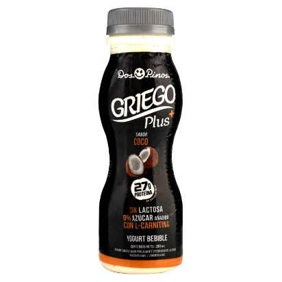 Yogurt Griego Plus Coco 27g proteina Dos Pinos 200 ml