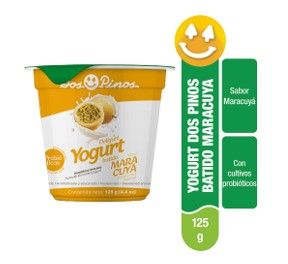 Yogurt Batido Sabor Maracuyá, Marca Dos Pinos, 125g