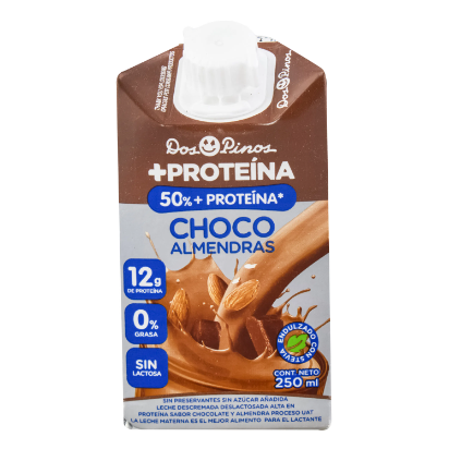 Leche Descremada 12g Proteína 0% Grasa Choco Almendra  250mL