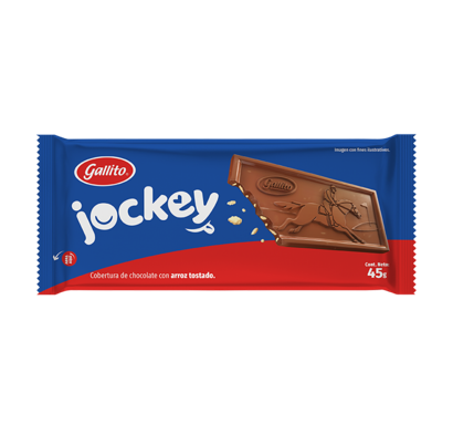 Chocolate Tableta Gallito Jockey Arroz Tostado 45g