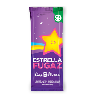 Paleta Estrella Fugaz Sabor Chicle Dos Pinos 42g 
