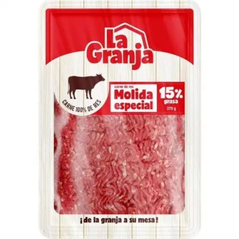 Carne Molida de Res La Granja 15% gras 375g