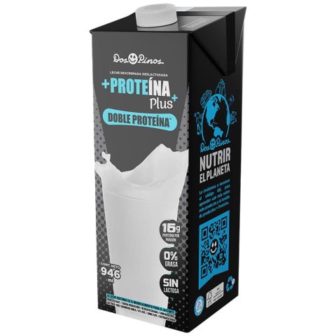 Leche Descremada Doble Proteína, Dos Pinos, 946 ml