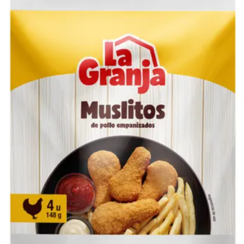 Muslitos de pollo empanizados, La Granja, 148g, 4 Unidades