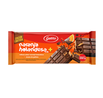 Chocolate en barra Naranja Holandesa Gallito 200g