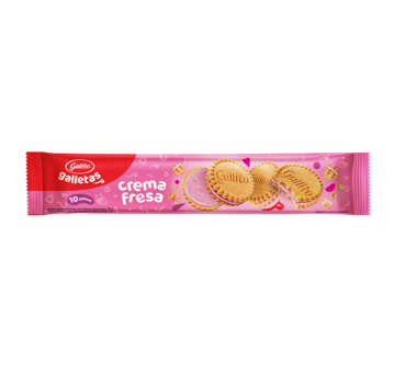 Galleta Crema Fresa Marca Gallito 70gr