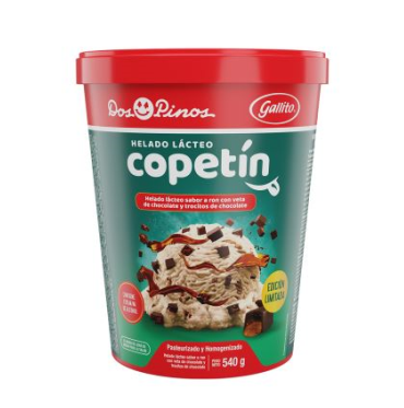 Helado lácteo Copetín Gallito Dos Pinos 540g