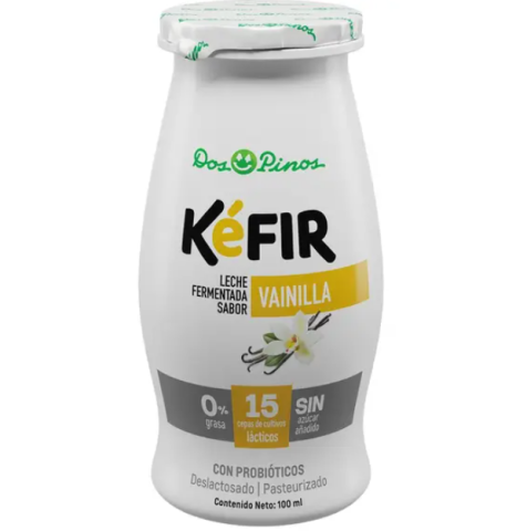 Kéfir sabor Vainilla, Marca Dos Pinos, 100ml