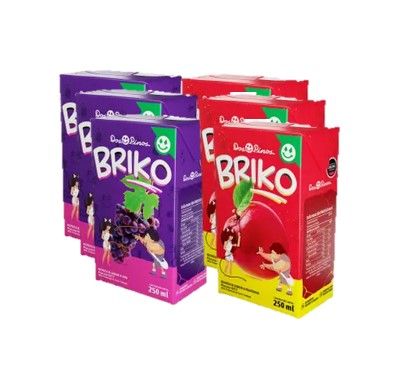 6 Pack Jugo Briko surtido Marca Dos Pinos