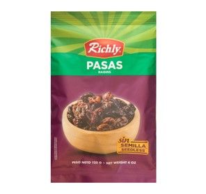 Pasas Sin Semillas, Marca Richly 125g