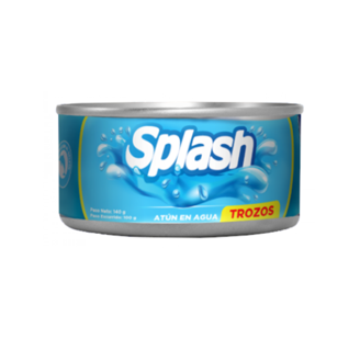 Atún Trozos en Agua Splash Lata 140g