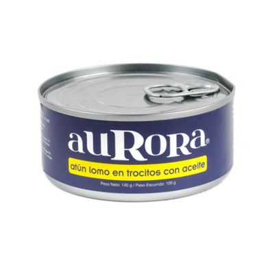 Atun Aurora lomo en trocitos con aceite 140gr