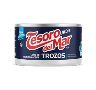 Atun Trozos en Aceite Tesoro del Mar  105g