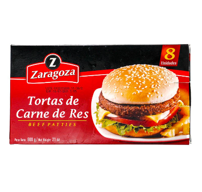 Torta de Carne Res Zaragoza 8 unidades