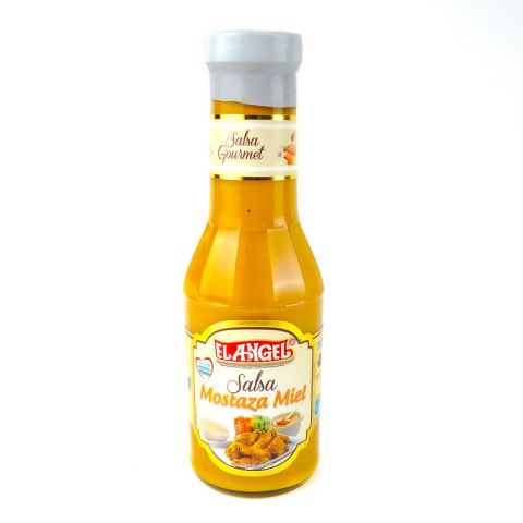 Salsa Mostaza Miel, Marca El Angel, Frasco 400g