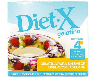 Gelatina Pura sin Sabor marca Diet-X emp 32g