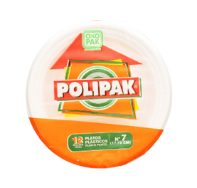 Plato Desechable Oxo Pack  Polipak #7 Pequeño
