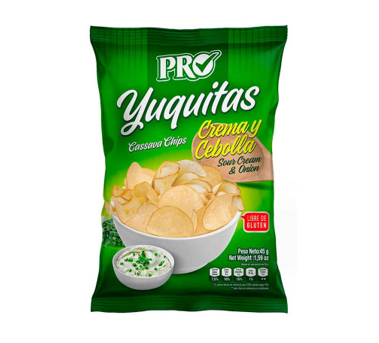 Yuquitas Crema y Cebolla Marca Pro 45g