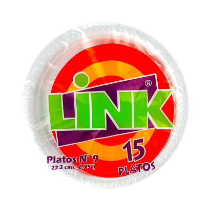 Plato desechable #9 Link 15 unidades