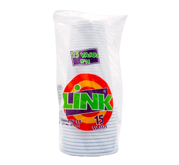 Vaso Link #14 paquete 15 unidades