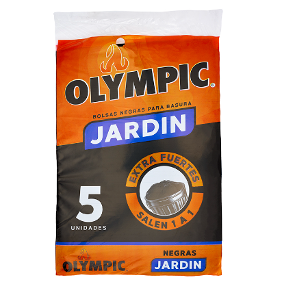 Bolsa Negra Jardín Marca Olympic 5 u+ 1 un