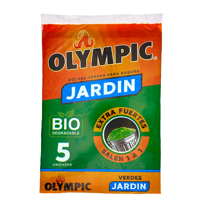 Bolsa de basura biodegradable Olympic Verde Jardin 5+1