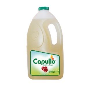 Aceite vegetal de soya, Marca Capullo, Envase 3L