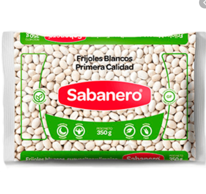 Frijol Blanco, Marca Sabanero, Bolsa 350g