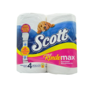 Papel Higienico Scott Rendimiento 1x4