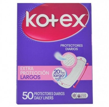 Protector Kotex Largo 50 Unidades Caja