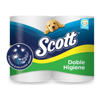 Papel Higienico Scott Doble HIgiene 4 rollos