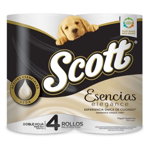 Papel Higienico Esencias Scott 350 H 4 rollos