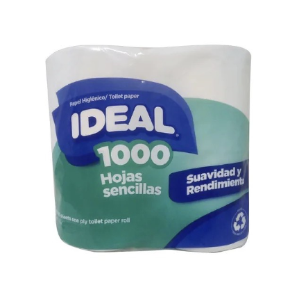 Papel Higienico Ideal 1000 hojas 1 Rollo