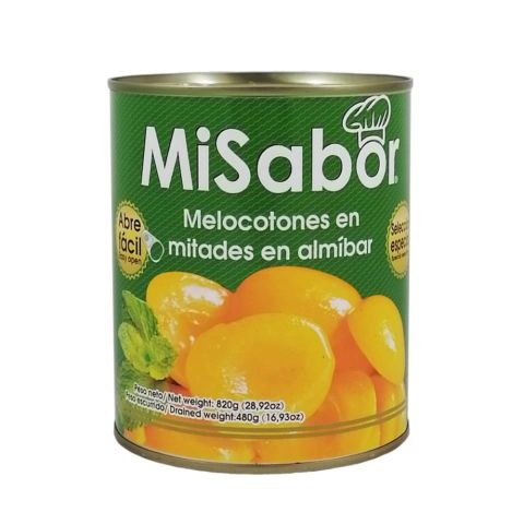 Melocotones Mitades en Almíbar, Marca Mi Sabor, 820g