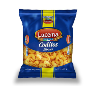 Pasta Coditos Marca Lucema Empaque 250g